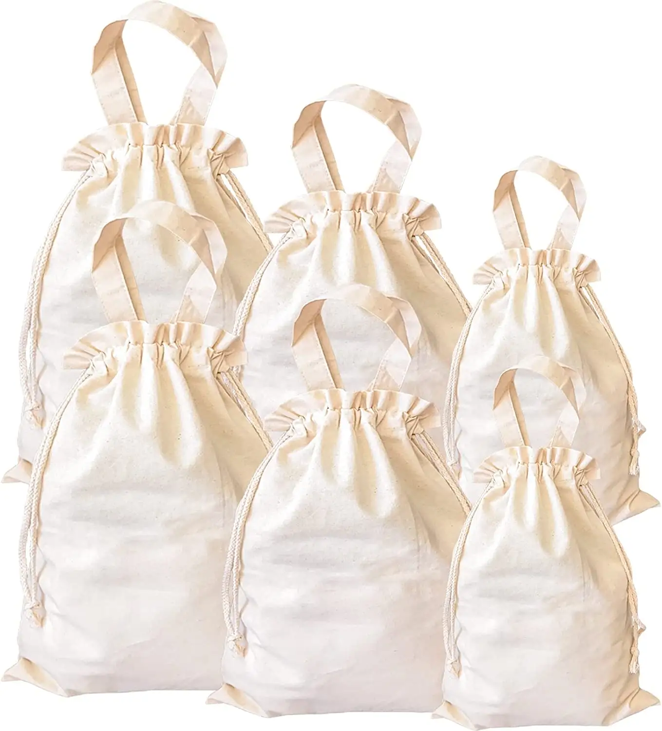 Большой экологически чистый многоразовый Хлопковый мешок для покупок, тканевый мешок для пыли с кулиской для сумок