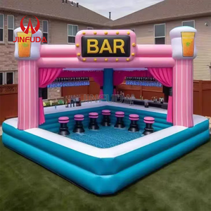 Bar gonflable géant personnalisé, nouveau design, pour piscine, bar de jardin gonflable, piscine gonflable personnalisée avec bar pour adultes, événements, fêtes - Product Image 4