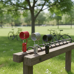 מנעול כבלים חדש בן 4 ספרות עם קוד אבטחה נגד גניבה לתיק מזוודות ומצלמה, מנעול קומבינציה לבטיחות - Product Image 1