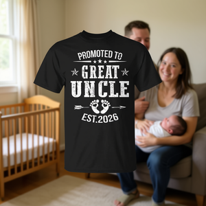 Camiseta Promovida a Tío Superior Est 2026, Regalo para Tío Primerizo - Product Image 3