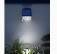 Lampe murale solaire extérieure à détection de mouvement, panneau solaire séparé, angle réglable, étanche, lampe de sécurité LED pour la maison et le jardin
