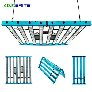 2023 ¡Nuevo! KingBrite-Luz LED de 650W para cultivo de plantas de interior, 8 bares, Samsung LM301H/LM281B + 660nm, UV IR, espectro completo