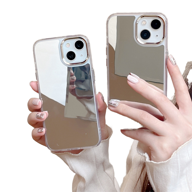Popular Mirror Phone Case for Iphone 16Pro Max Crystal Clear Hybrid Shockproof Cell Phone Back Cover for Iphone 16 Pro Plus