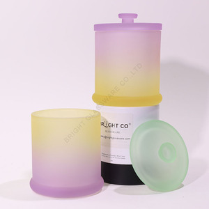 Maßgefertigte Luxus-Kerzengläser Einzigartige Leere Kerzengläser Luxus-Großhandel mit Glasdeckel und Verpackungsboxen - Product Image 5