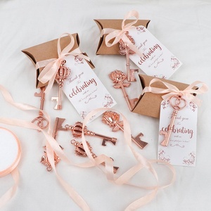 OurWarm Phong Cách Cổ Điển Đảng DIY Trang Trí Đám Cưới Ủng Hộ Rose Gold <span class=keywords><strong>Skeleton</strong></span> <span class=keywords><strong>Key</strong></span> <span class=keywords><strong>Bottle</strong></span> <span class=keywords><strong>Opener</strong></span> Với Thẻ Thẻ - Product Image 6