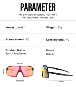 卸売カスタムロゴUV400保護安全メガネ特大ハイキングランニングスポーツサングラス - Product Image 2