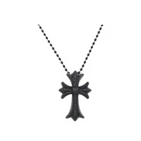 Collar Clásico con Cruz de la Serie Chrome, Chapado en Latón, Minimalista y Elegante, Cadena para Clavícula con Cruz Blanca y Negra, Moda Diaria
