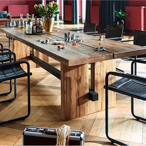 American Loft Retro Table à manger en bois massif Grande <span class=keywords><strong>planche</strong></span> Bureau pour la maison Longue <span class=keywords><strong>planche</strong></span> avec style rétro - Product Image 2