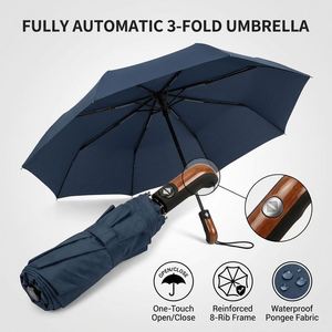 Nouvel Arrivage Parapluie Portable Automatique Vente en Gros Personnalisable avec Boîte de Rangement Trois Plis 8K Fibre de Verre Multicolore Usage Quotidien - Product Image 2