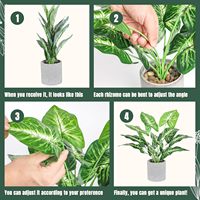 Plante artificielle en pot de lys calla, feuilles vertes variées, décoration tropicale pour table, maison, bureau, verdure décorative, vente en gros