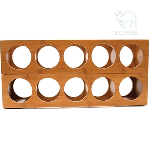 Casier à vin en bambou détachable créatif Casier à vin décoratif simple pouvant contenir 4 bouteilles - Product Image 2