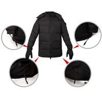 Vestes chauffantes USB Dr.Warm pour hommes, zones de chaleur personnalisées, contrôle de la température, imperméables, hiver, capuche intelligente, veste chauffante électrique