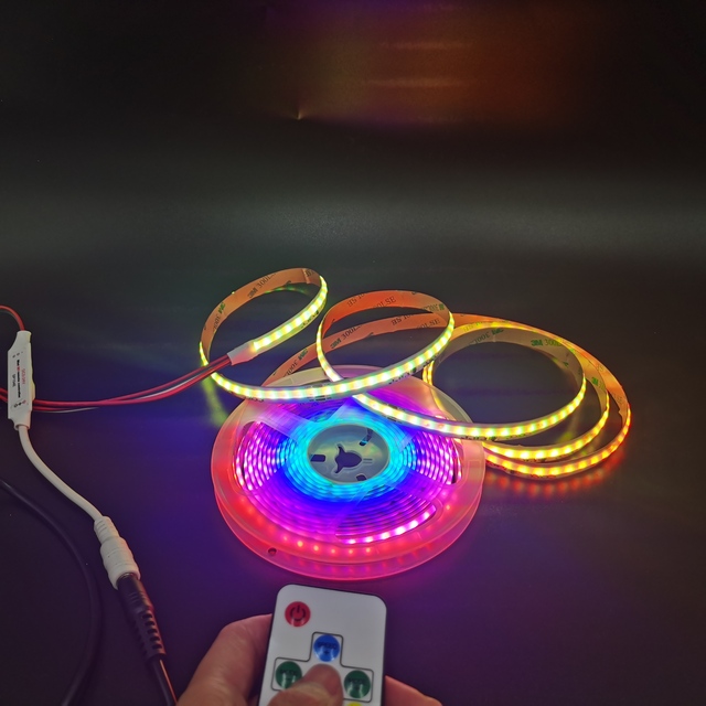 Multicolor DC12V 24V Magic Digital Cob Strip Rgbic Led Strip Light Smart Addressable RGB COB LED Strips