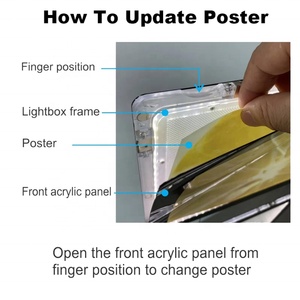 Premium Display Hanging A2 <b>A3</b> A4 Light <b>Box</b> Rectangle Magnetic Advertising Display Advertising Acrylic Display - Product Image 2
