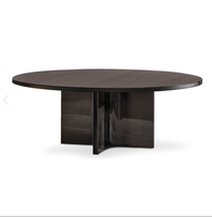 Ensemble de table de salle à manger en bois, 6 chaises, salle à manger ronde