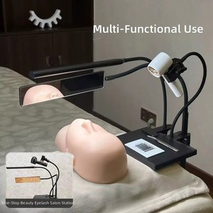 Station portable 5-en-1 en acier inoxydable et ABS avec LED UV pour le durcissement de l'adhésif d'extensions de cils, boîtes de rangement pour cils - Product Image 3
