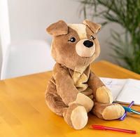 4.5lb Jouets unisexes adorables en peluche pour chiens brodés pour enfants, adolescents et adultes Chien sensoriel en peluche