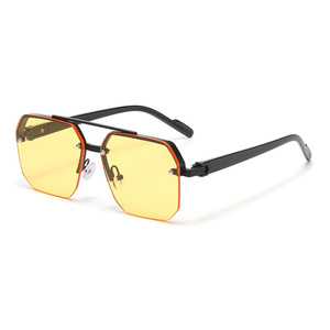 Lunettes de soleil polarisées de luxe, monture demi-cerclée légère, <span class=keywords><strong>pour</strong></span> hommes et femmes, tendance 2026, lunettes Meta unisexes, protection UV400 - Product Image 3