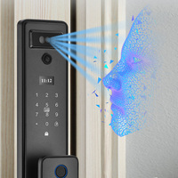 Cerradura Inteligente con Reconocimiento Facial y Batería de Litio de Alta Capacidad de 4200 mAh, Alta Seguridad, Apta para Varios Tipos de Puertas