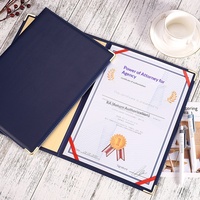 Carpeta de Presentación de Documentos de Cuero PU A3/A4 para Contratos, Bases de Datos, Juramentos, Declaraciones y Acuerdos de Cooperación - Modelo