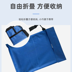Chariot d'urgence pliable simple en tissu Oxford, taille unique, pour personnes âgées et patients, avec coussin de transfert - Product Image 3
