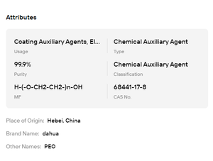 ผง PEO ความบริสุทธิ์ 99.9% รุ่น WSR303 WSR308 โพลิเมอร์โมเลกุลสูง สำหรับใช้ในแบตเตอรี่กระดาษ - Product Image 6