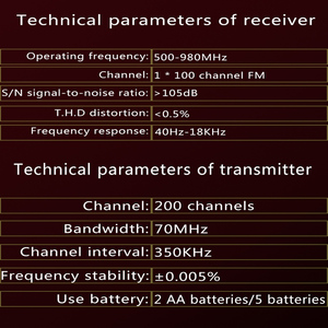 Hệ thống micro cầm tay không dây siêu cao tần số hoạt động Nguyên Tắc 8 kênh micro không dây âm thanh - Product Image 6