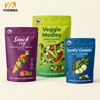 Sachet Doypack refermable en Mylar et PE, personnalisé avec fermeture zip, pour chips de banane, pulpe de fruits, emballage alimentaire recyclable