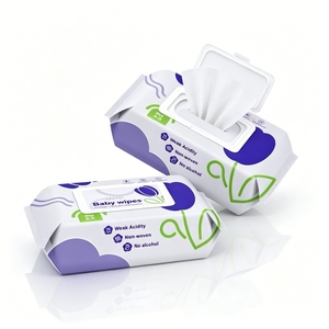 Lingettes pour bébé jetables ultra-légères au prix d'usine, OEM ODM, non parfumées, pour peaux sensibles, lingettes humides pour bébé, lingettes pour bébé épaisses et biologiques - Product Image 1