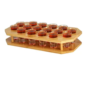 Bán buôn sinh thái thân thiện bia tre Whisky nếm phục vụ Caddy khay bắn kính chủ