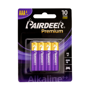 Pairdeer No.5 kẽm mangan lr6up 4B <span class=keywords><strong>1</strong></span>.5V LR6 AM3 AA Alkaline pin khô cho máy ảnh kỹ thuật số - Product Image 4