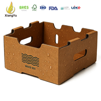 Boîte en carton ondulé personnalisée avec revêtement en cire, emballage étanche pour les produits frais, les légumes, la viande, les entreprises de distribution en chaîne du froid