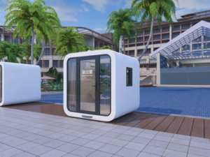 Moderno stile scandinavo Villa prefabbricata con tecnologia di vetro intelligente da pavimento <span class=keywords><strong>a</strong></span> soffitto finestre impermeabile Mini sala riunioni/ufficio - Product Image 5