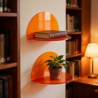 Étagères flottantes modernes en acrylique, module assemblé, support mural robuste pour la maison et le bureau