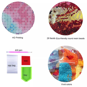 宝石アートダイヤモンド壁画フォーシーズン5 Dダイヤモンド絵画リビングルーム用 - Product Image 2