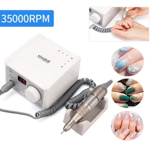 65W 35000RPM Electric Nail <b>Drill</b> Machine With Handpiece <b>Drill</b> Pen Foot Pedal Switch UV Gel Polish Removal <b>Drill</b> Manicure <b>Bits</b> - Product Image 1