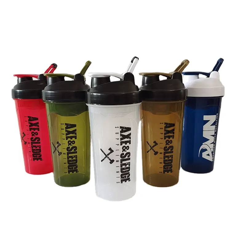 Fabrika fiyat 700ML klasik döngü üst shaker şişe, en iyi özelleştirilmiş BPA ücretsiz PP su şişesi shaker protein