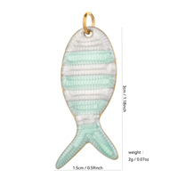 Pendentifs Manna multiples en acier inoxydable, motif poissons d'été vifs, pour la fabrication de colliers et boucles d'oreilles