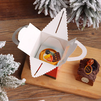 Boîte à bonbons de Noël avec fenêtre transparente et poignée en papier, emballage pour cadeaux de fête, chocolats, biscuits, petits cadeaux, fournitures pour fêtes