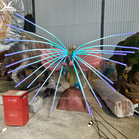 Fantaisie Forêt Thème Parc Décorations Dynamique Chauve-Souris Fleur Personnalisé LED Rougeoyant Plante Modèle Animatronic Tacca Chantrieri Andre