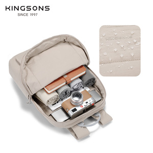 Kingsons Women's <b>Backpack</b> 15 Inches <b>Lightweight</b> Water Resistant Nylon College Student Daily Use - Product Image 2