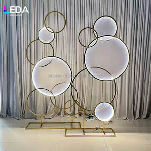 LEDA Vente directe d'usine, arche en métal ronde pour mariage, forme circulaire, éclairage LED pour événements de mariage, fond de scène extérieur - Product Image 1