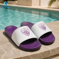 Claquettes en PVC personnalisées L&J avec logo pour hommes et femmes, imperméables, antidérapantes, pour piscine et plage, sandales OEM, marque privée