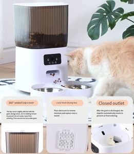 Интеллектуальная кормушка для домашних животных, автоматическая кормушка для собак с Wi-Fi-камерой, диспенсер для корма для кошек, дозатор кормушки для кошек, миски для собак - Product Image 2