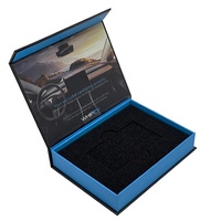 Emballage de boîte de carte de visite porte-carte de crédit personnalisé carte postale boîte-cadeau magnétique en forme de livre avec insert en mousse EVA pour livres