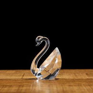 Ccigno di cristallo trasparente <span class=keywords><strong>blu</strong></span> unico per la decorazione di nozze figurina di cristallo del <span class=keywords><strong>cigno</strong></span> - Product Image 3