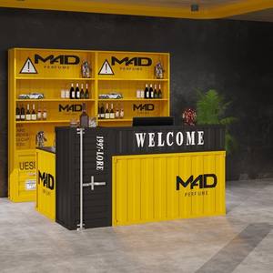 Op Maat Gemaakte Industriële Ijzeren Receptie Container Stijl Bar Teller Voor Hotels En Commercieel Meubilair - Product Image 1