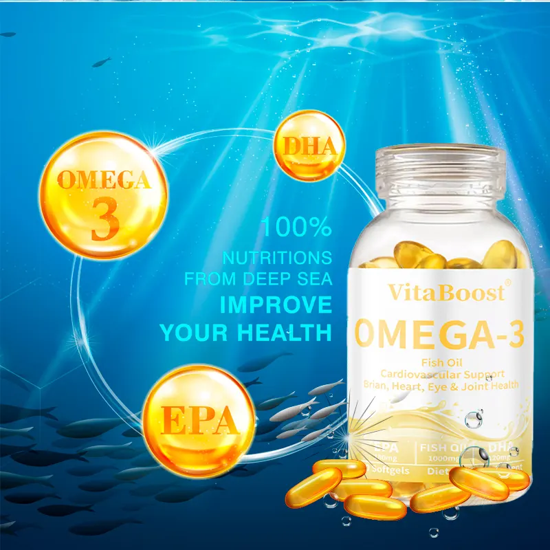 Chine Gmp Factory Oem/Odm Omega-3 1000Mg Capsules d'huile de poisson Gélules Omega 3 6 9 Gélules