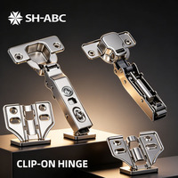 SH-ABC Bisagra de Mueble Moderna Oculta con Cierre Suave Hidráulico de Liberación Rápida, Copa de 35mm y Ajuste 3D para Cocina y Sala de Estar