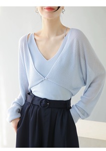 Neuer koreanischer Stil Damen Frühlings-Kurzpullover mit langen Ärmeln - Product Image 4